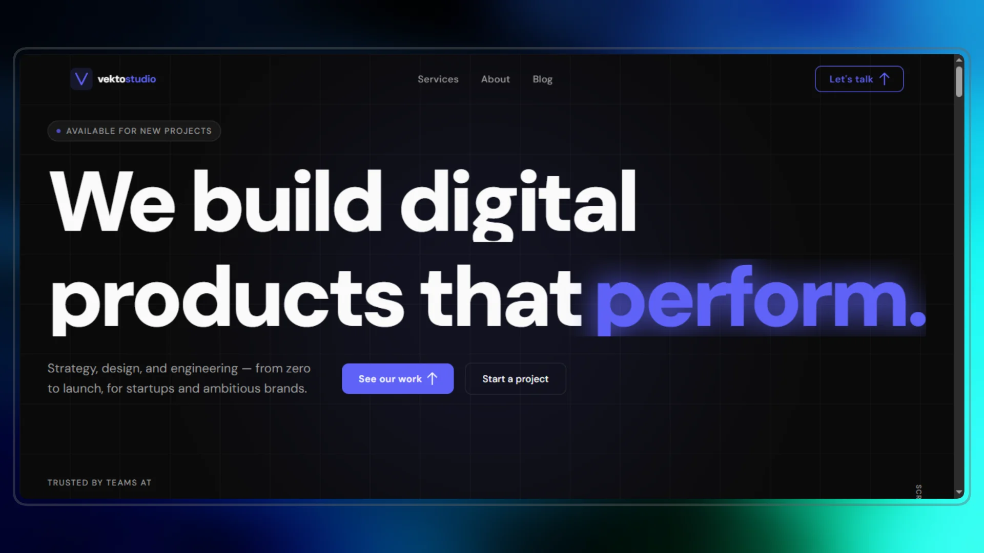 Image of Vekto Studio — Next.js Digital Agency Template